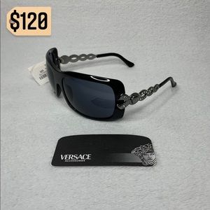 ⚜️ SALE ⚜️ Versace Swarovski Crystal Medusa Rope Black RARE Sunglasses Authentic